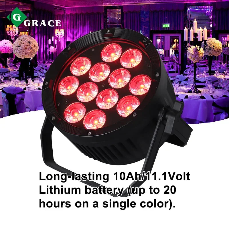 Wireless DMX Battery Outdoor RGBW Lighting LED Par Can Stage Lights