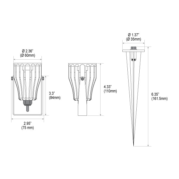 FUTC04 Outdoor 6W RGB+CCT Smart LED Garden Light