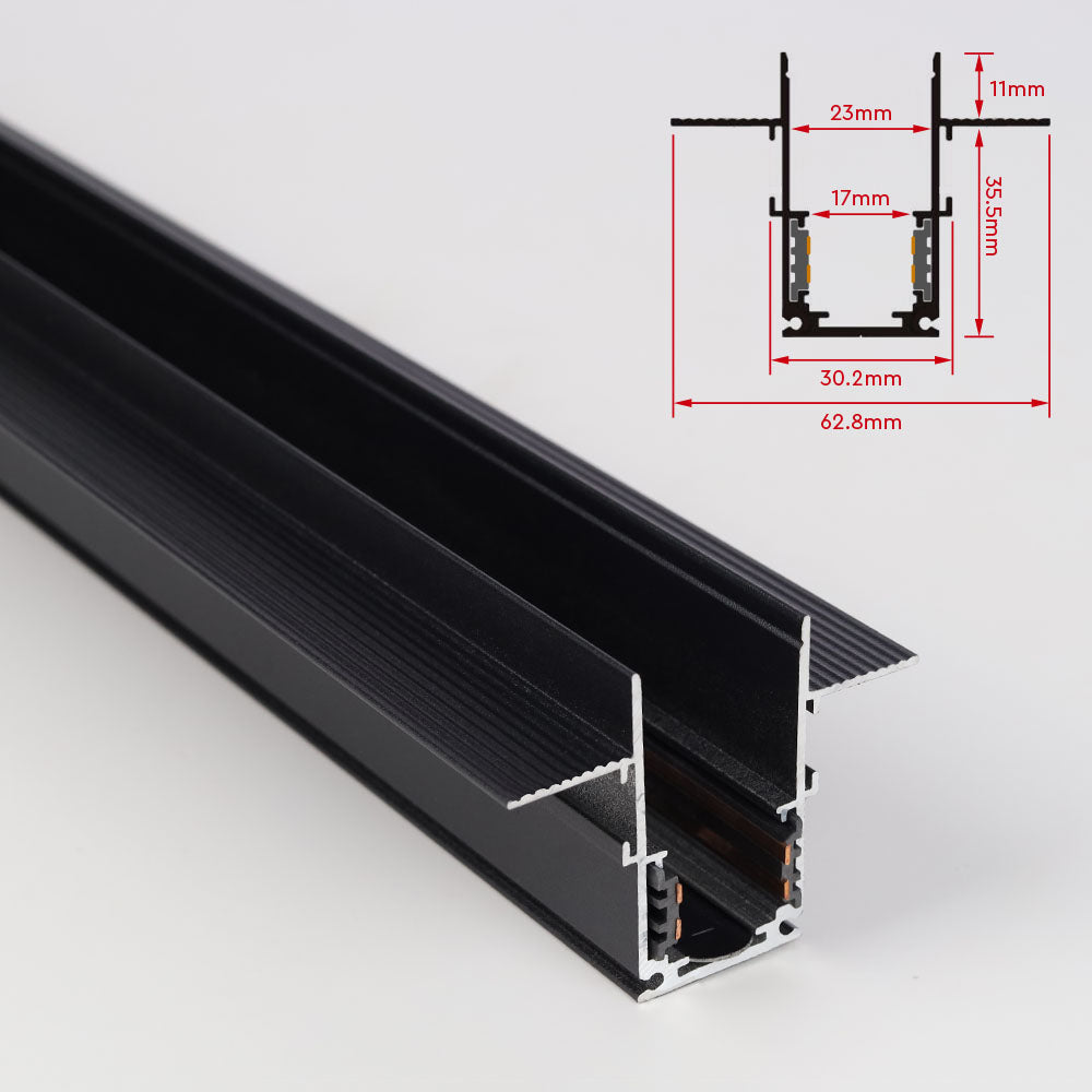 AM-MR-20F15 - 20 Style Flush Mounted Magnetic Rail
