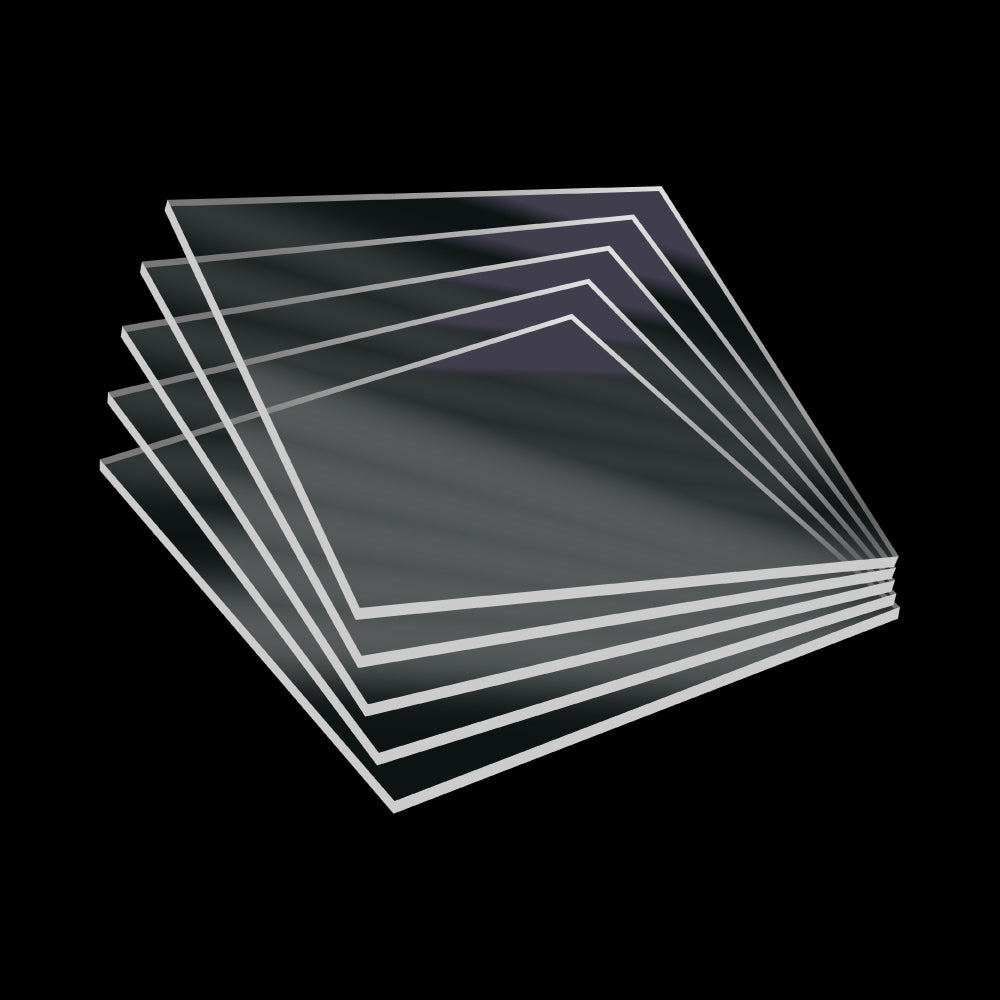 5 Pieces Clear Acrylic Sheet Plexiglass - 3/16" (5mm) Thick, Use for Craft Projects, Signs, DIY Projects and More