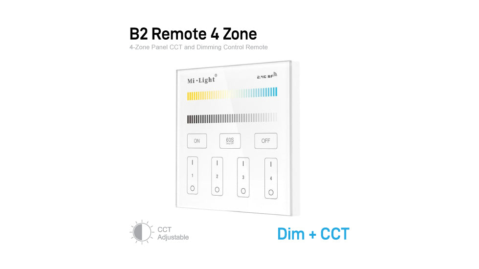 B2 4-Zone Panel CCT Color Temperature Remote