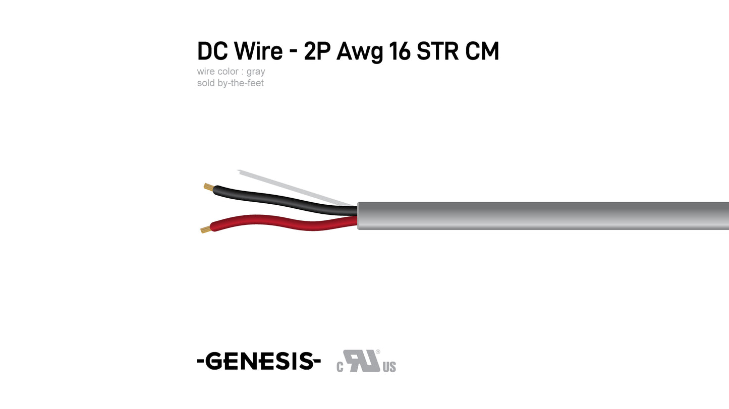Genesis 16/2 Stranded General Purpose Cable, Unshielded, Gray