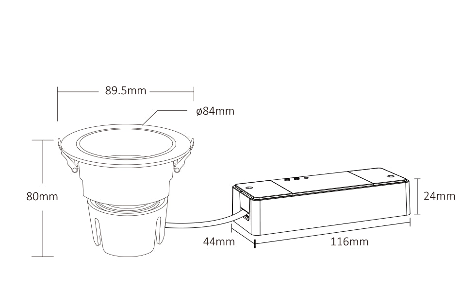 FUT075ZR 9W Deep Anti-glare LED CCT Downlight (Zigbee 3.0 + 2.4G)