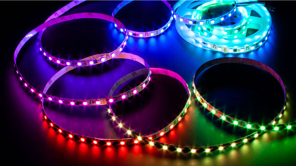 IC RGB Rainbow LED Strip Each Module Addressable Control
