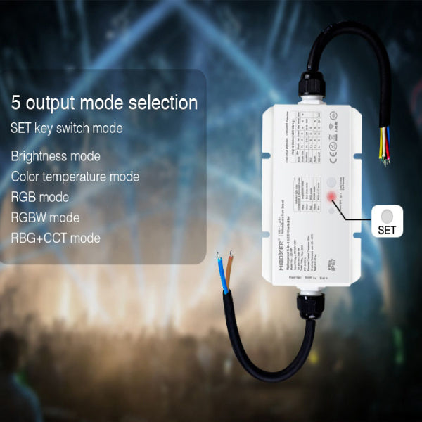 WL5-WP Waterproof 5 in 1 LED Strip Controller (WiFi+2.4GHz)Upgraded