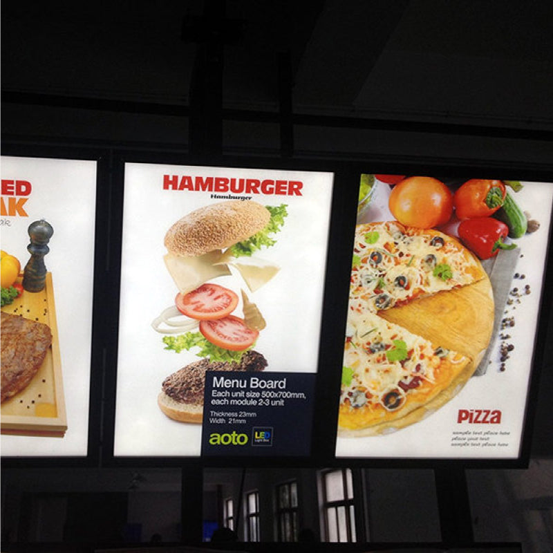 Lumi Single Sided Lighting Slim Panel Sign and Custom Film Printing