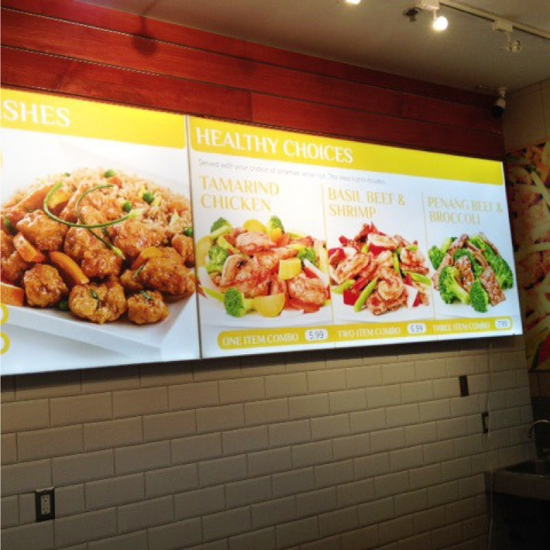 Lumi Single Sided Lighting Slim Panel Sign and Custom Film Printing