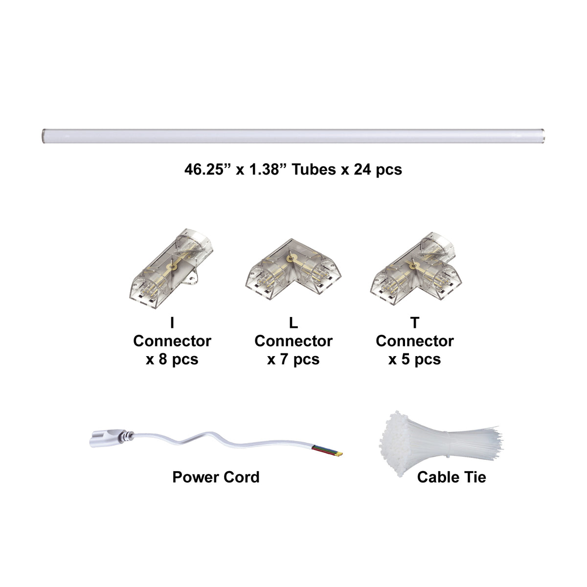 Hexagon LED Lighting Line Layout Art Style NE-LL2-S1175, 480W, 6500K