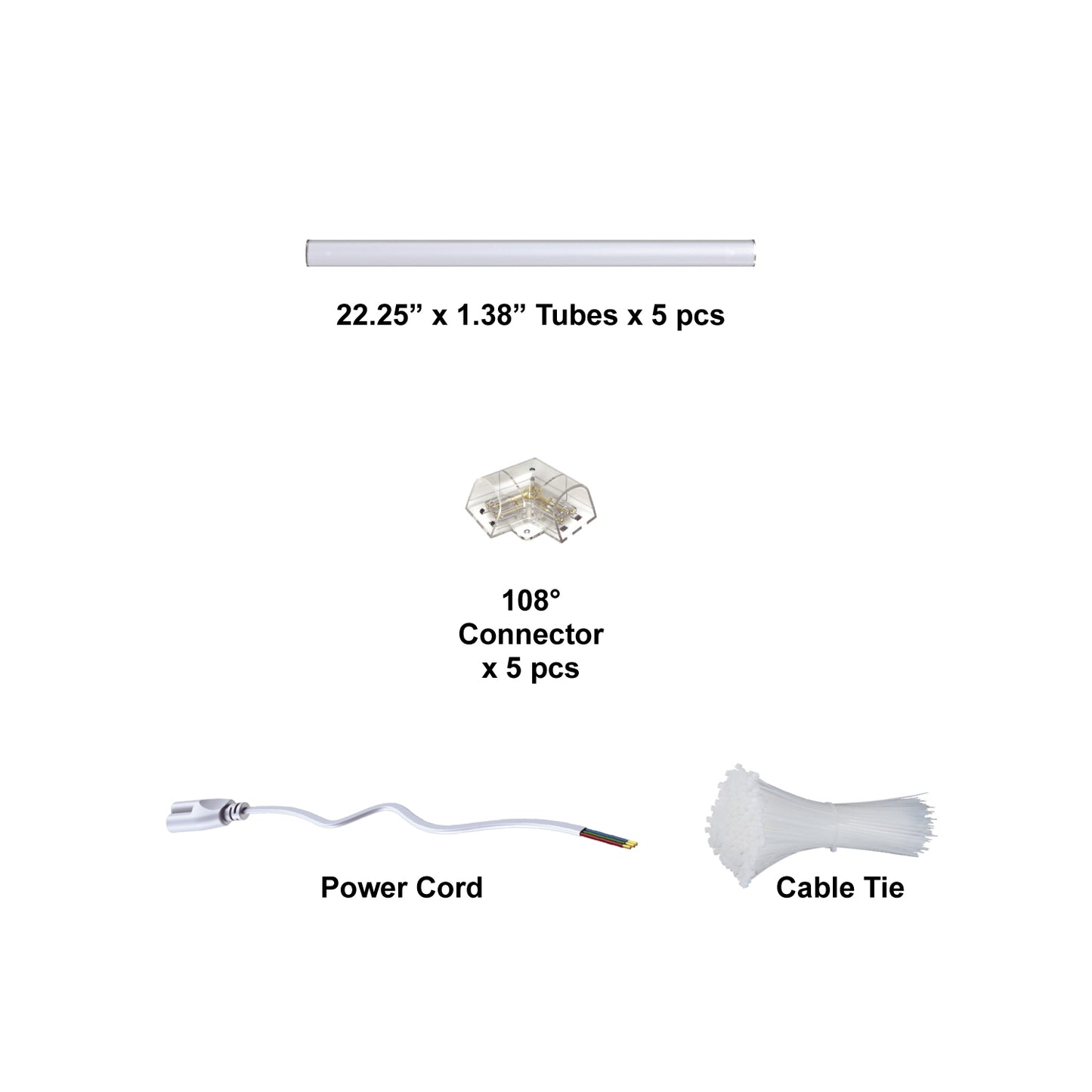 Hexagon LED Lighting Pentagon Style NE-P01-P0565, 50W, 6500K