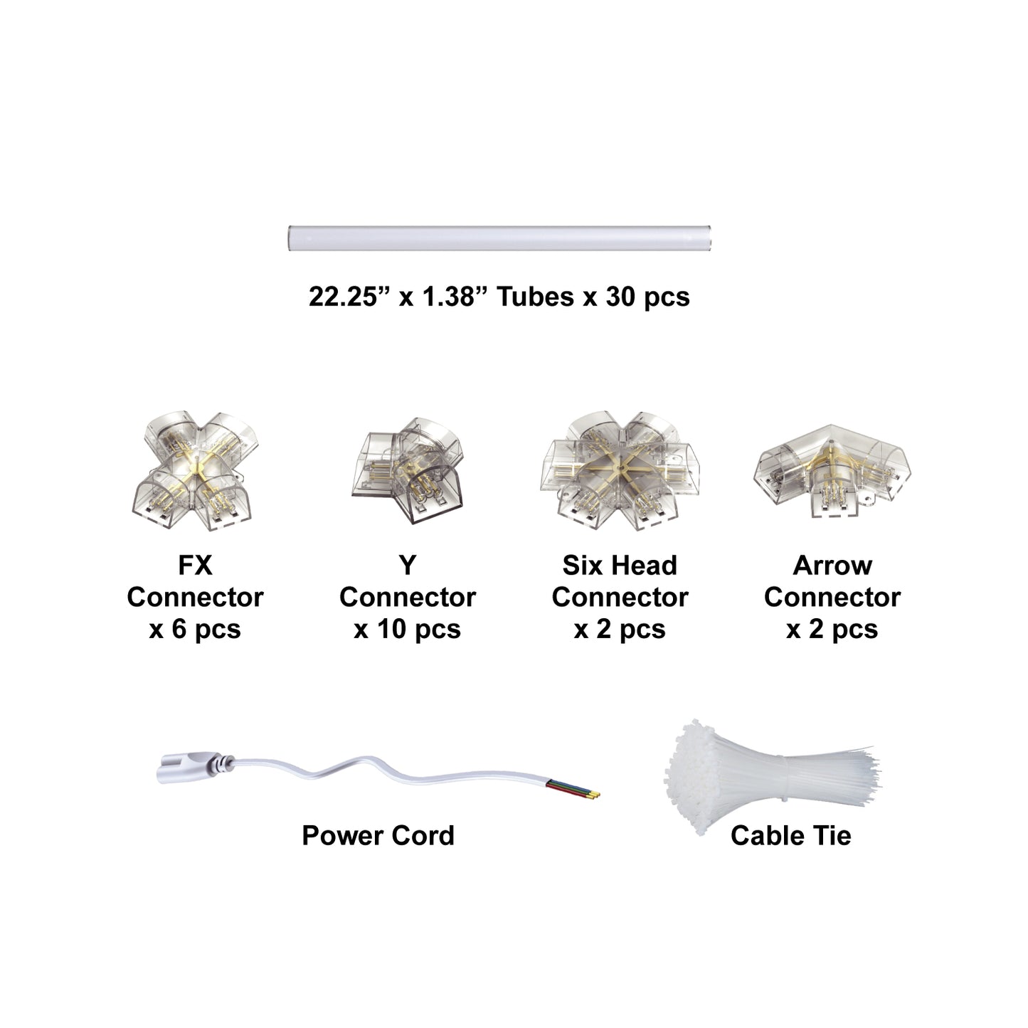 Hexagon LED Lighting Pentacle Style NE-P02-A0565, 300W, 6500K