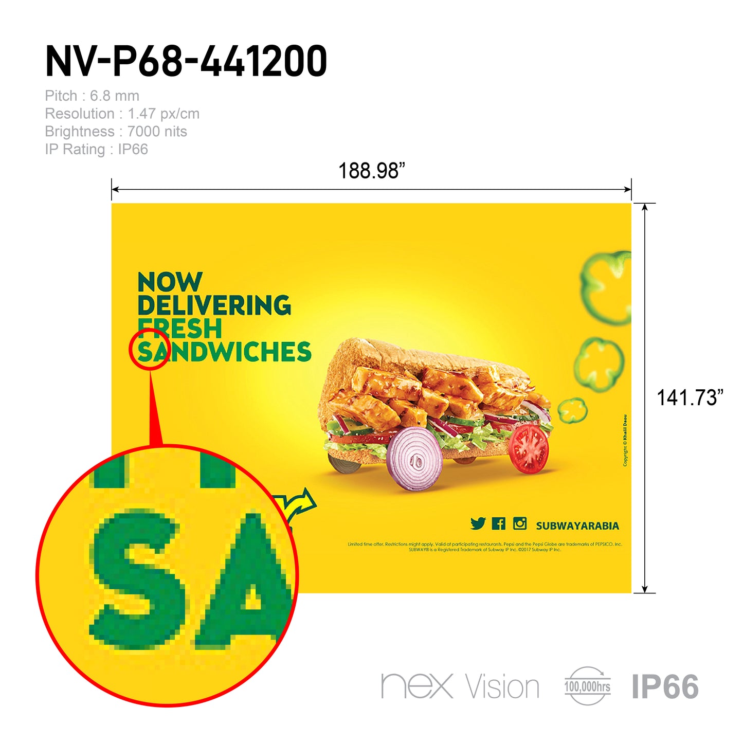 P6.8 Outdoor HD LED Digital Signage - NEX Vision