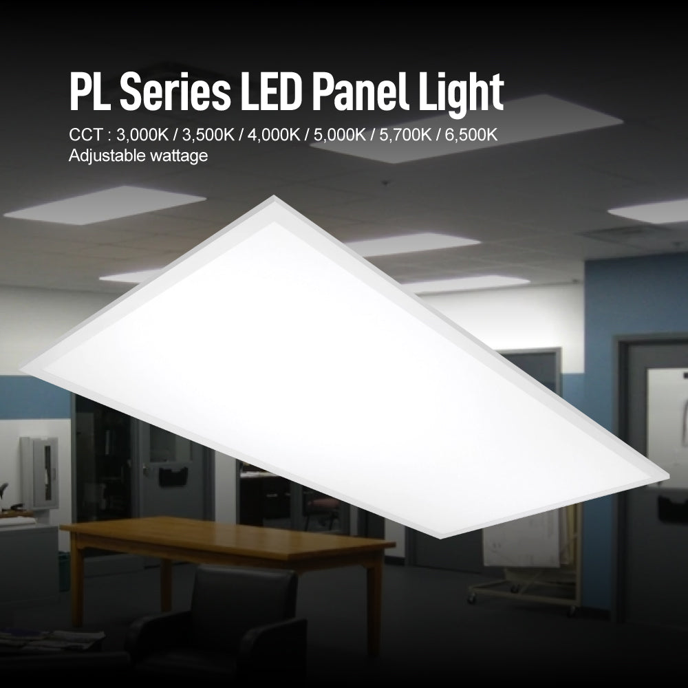 LED Panel Light, PL Series, Adjustable CCT and Wattage, PIR/Microwave Sensor, ETL/DLC