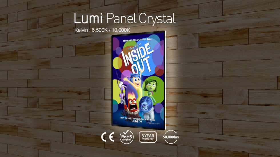Frameless Magnetic Acrylic Crystal Light Panel and Custom Film Printing