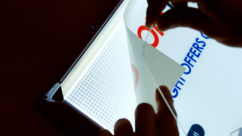 Lumi Single Sided Lighting Slim Panel Sign and Custom Film Printing