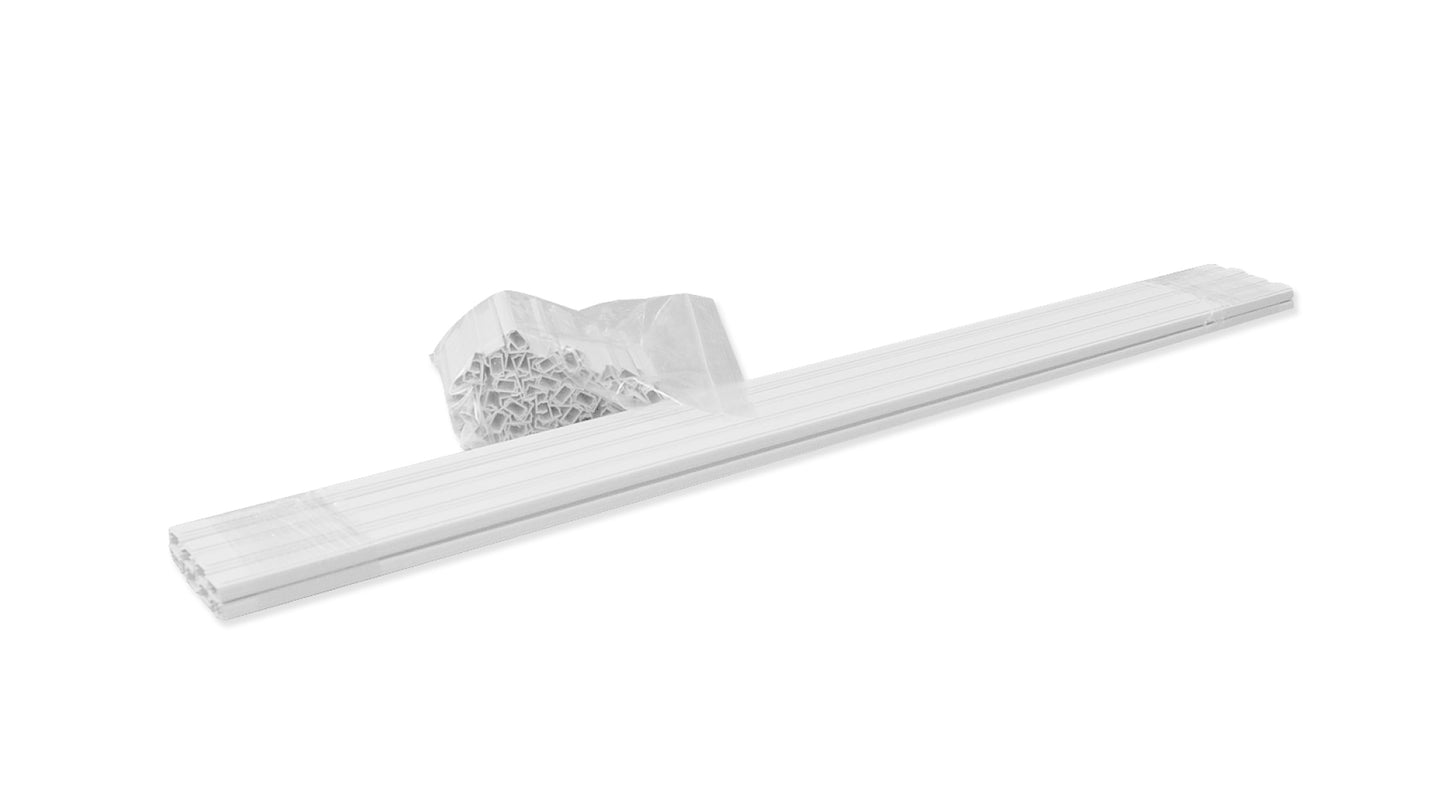 Plastic LED Molding with Cover 16 set, Total Length 52.5"