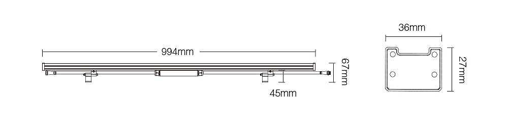 RL5-24 - 24W RGB+CCT LED Wall Washer Light (DC24V-48V)