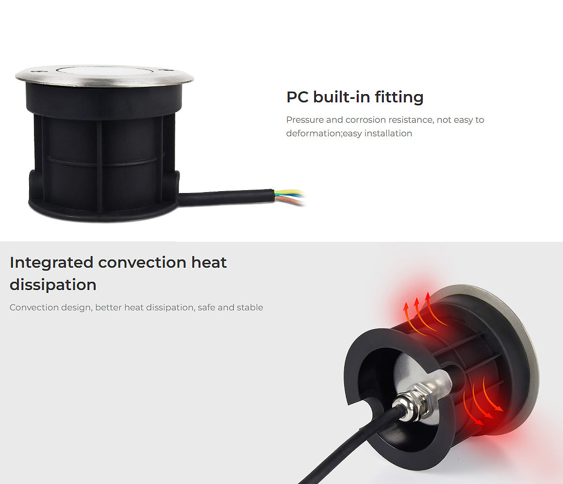 SYS-RD1 Outdoor 5W RGB+CCT LED Underground Light (Subordinate Lamp)