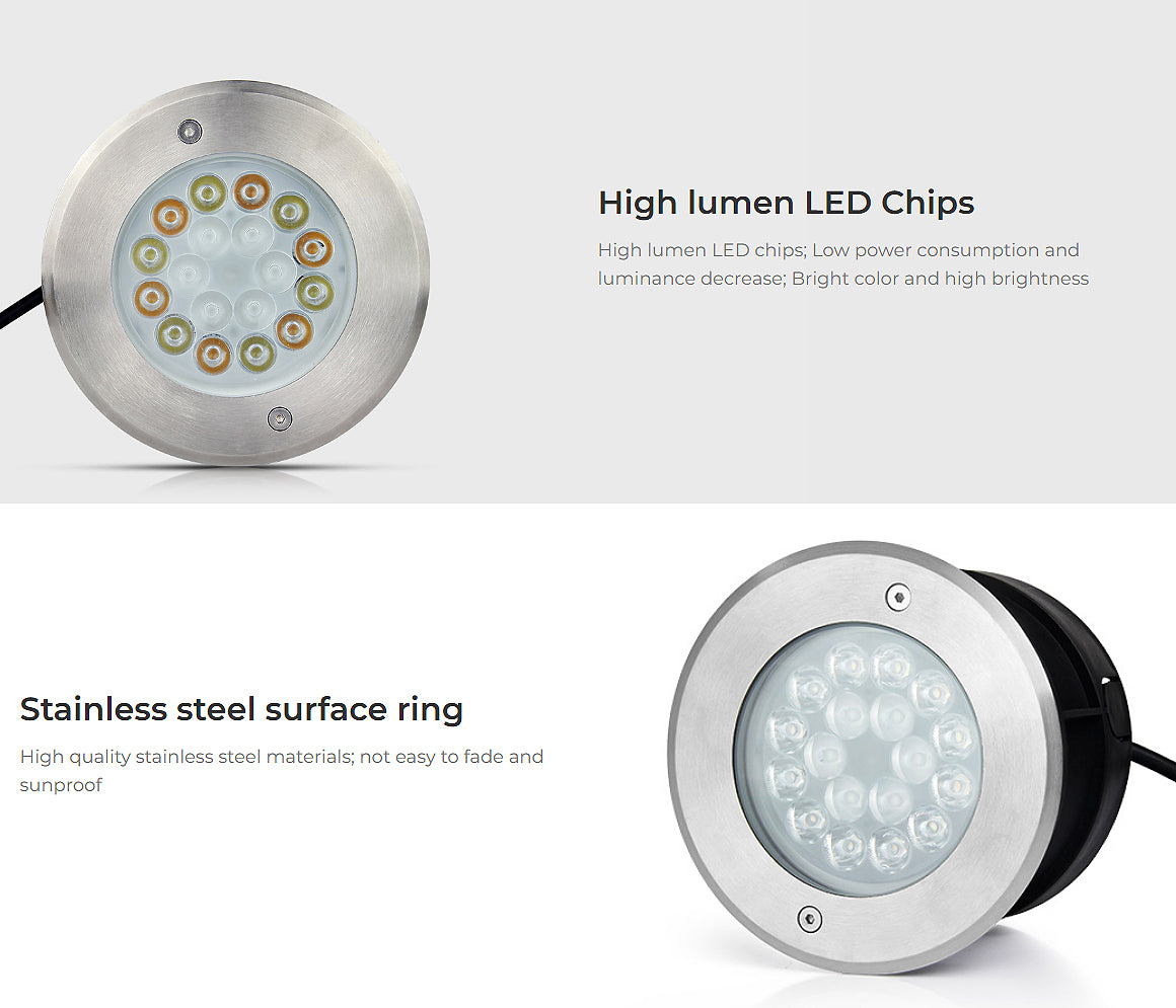 SYS-RD2 Outdoor 9W RGB+CCT LED Underground Light (Subordinate Lamp)
