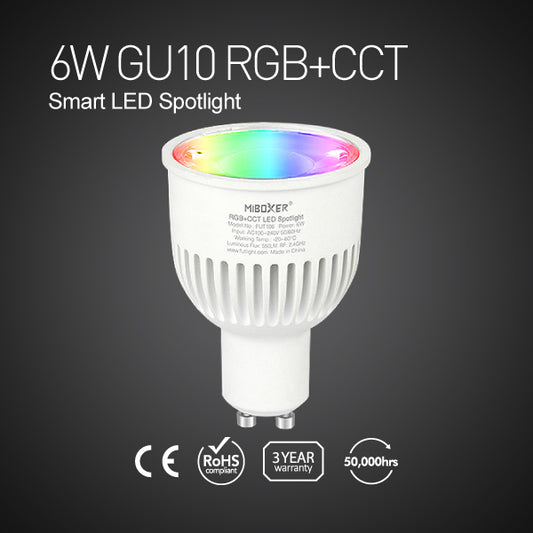 FUT106ZR-6W GU10 RGB+CCT LED Spotlight (Zigbee 3.0 + 2.4G)