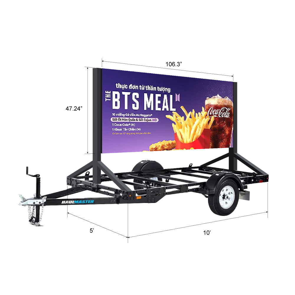 P6.8 Trailer Digital LED Signage 4 x 9 with Generator