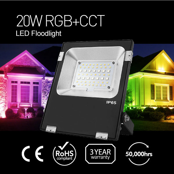 FUTT04 Outdoor 20W RGB+CCT LED Floodlight