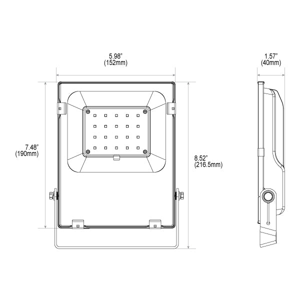 FUTT04 Outdoor 20W RGB+CCT LED Floodlight