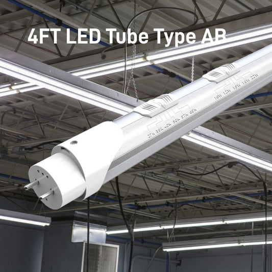 Type AB LED Tube, Wattage & CCT Adjustable, Plug & Play or Bypass, ETL/DLC Listed, 135 Lm/W