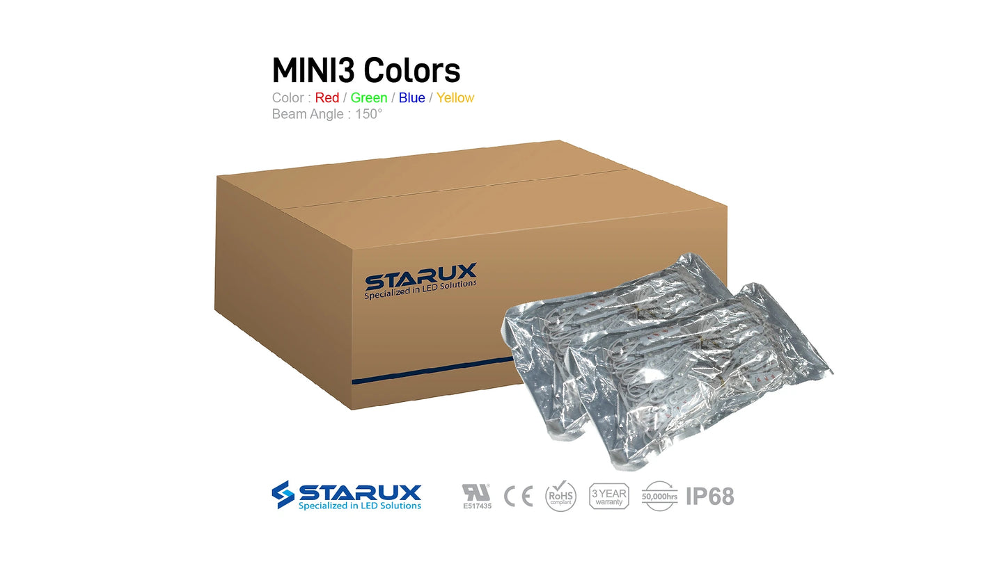 Starux, Channel LED Module, MINI3 0.48W, 1,000 pcs in 1 box