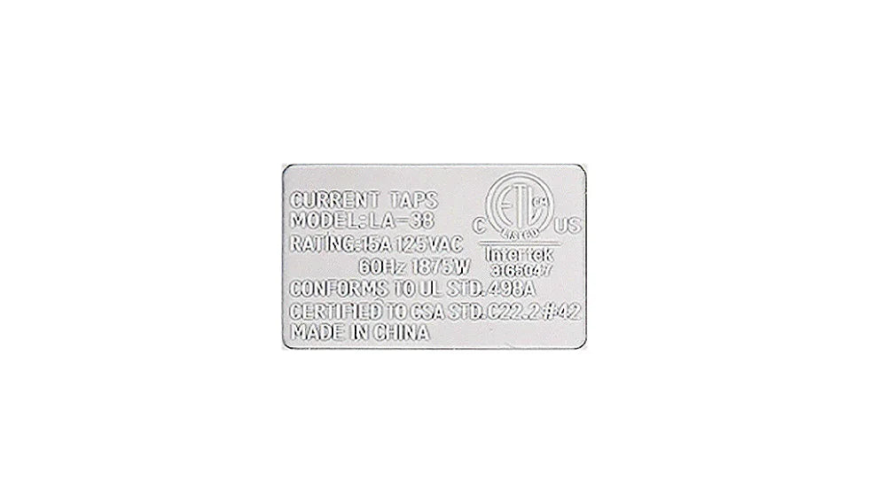 Current Taps Adapter with Red Indicator On/Off Power Switch - ETL Listed