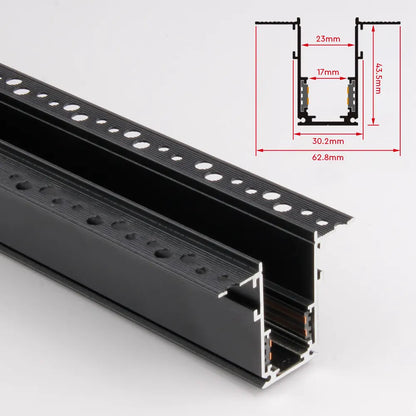 AM-MR-20P15 - 20 Style Plastering Mounted Magnetic Rail