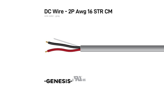 Genesis 16/2 Stranded General Purpose Cable, Unshielded, Gray