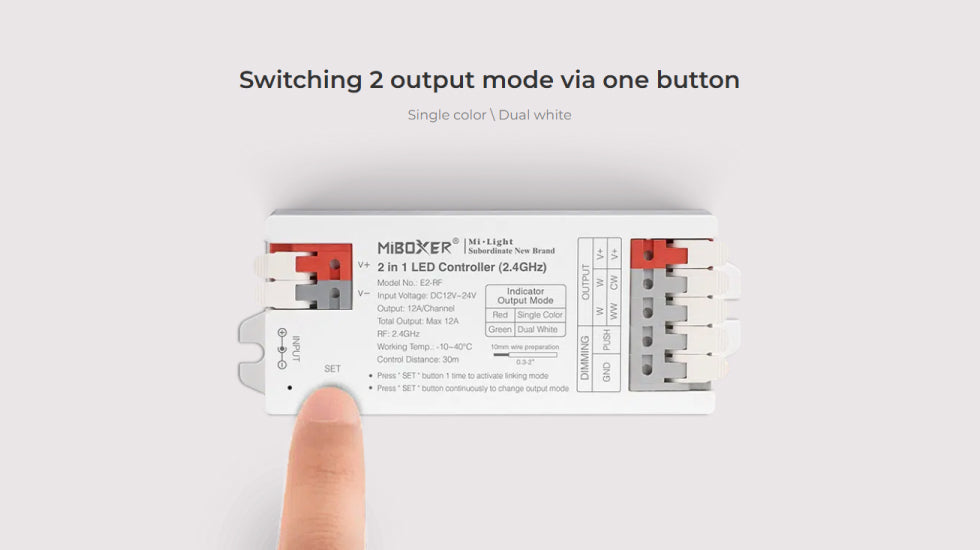 E2-RF RF LED Controller 2.4GHz for Single Color / CCT