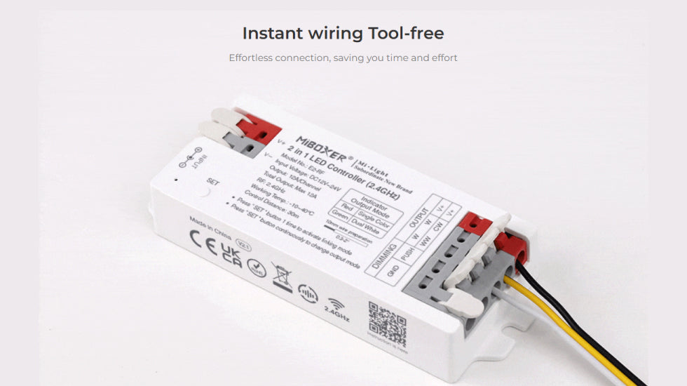 E2-RF RF LED Controller 2.4GHz for Single Color / CCT