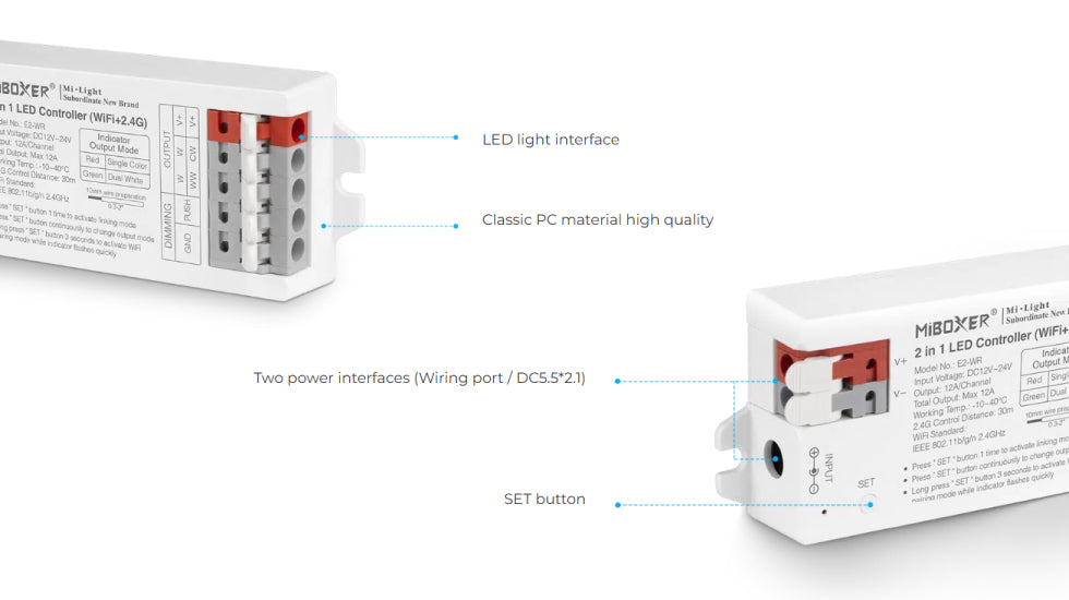 E2-WR, 2 in 1 LED Strip Controller (WiFi+2.4G)