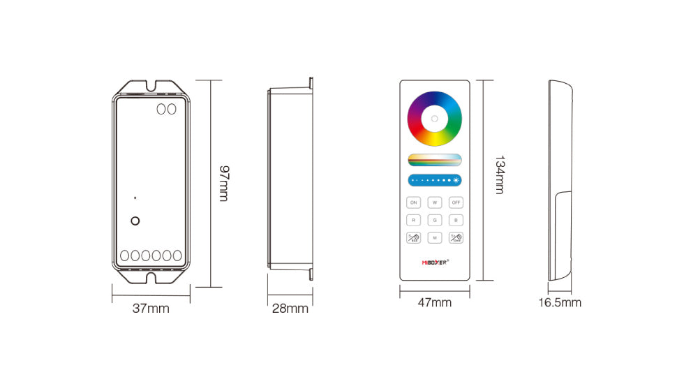 FUT043A+, 3 in 1 LED Controller Kits (2.4GHz)