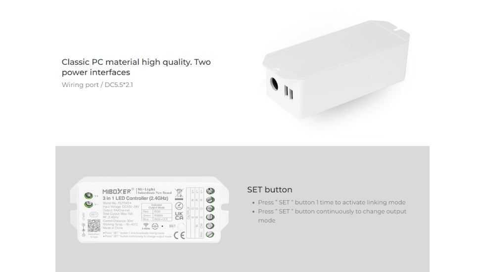FUT043A+, 3 in 1 LED Controller Kits (2.4GHz)