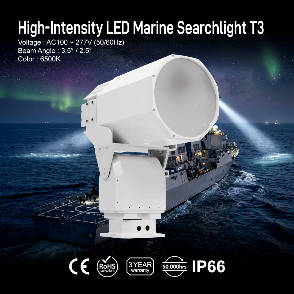 High-Intensity LED Marine Searchlight T3