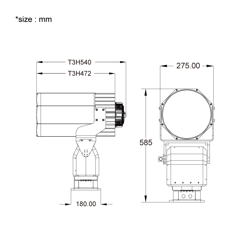 High-Intensity LED Marine Searchlight T3