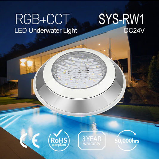 SYS-RW1 Outdoor 15W RGB+CCT LED Underwater Light (Subordinate Lamp)