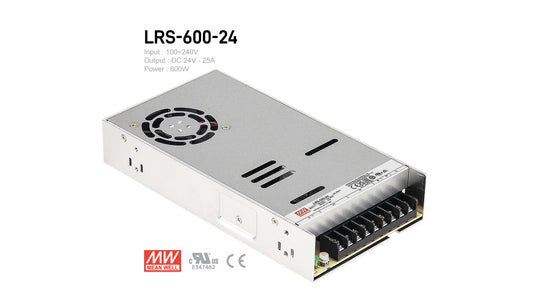 MeanWell LRS-600-24 Indoor LED Driver 600W 24V UL