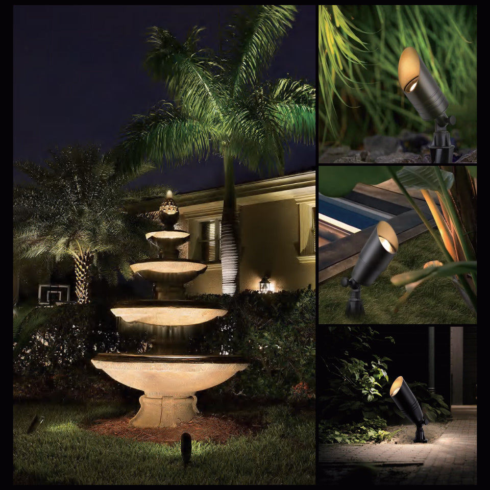 LT2100 Die-cast Brass Low Voltage Landscape Spotlight