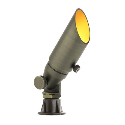 LT2104 Adjustable Shroud MR8 Die-Cast Brass Landscape Spotlight