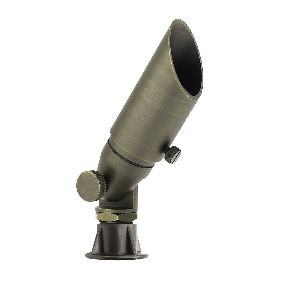 LT2104 Adjustable Shroud MR8 Die-Cast Brass Landscape Spotlight