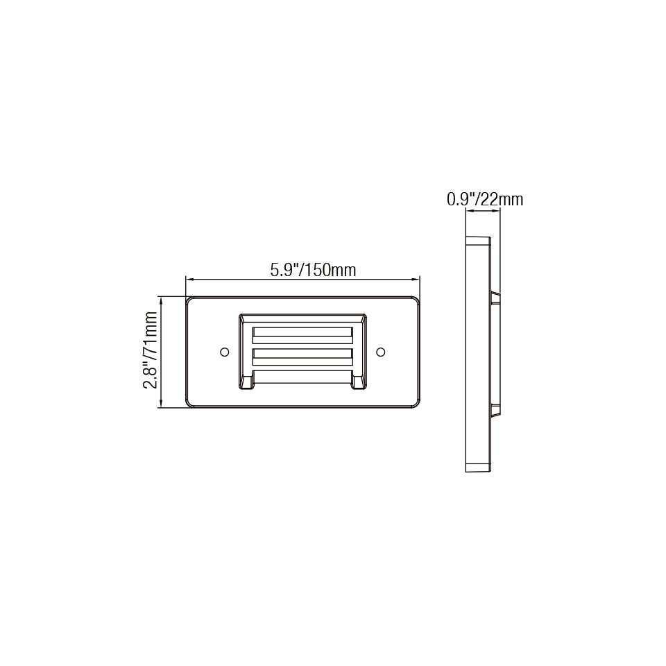 LT2503 Die Cast Brass Grating Step Light