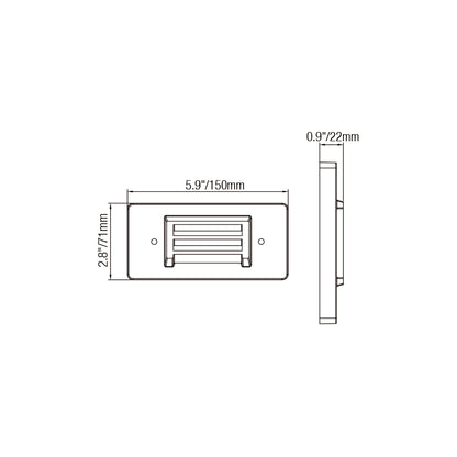 LT2503 Die Cast Brass Grating Step Light