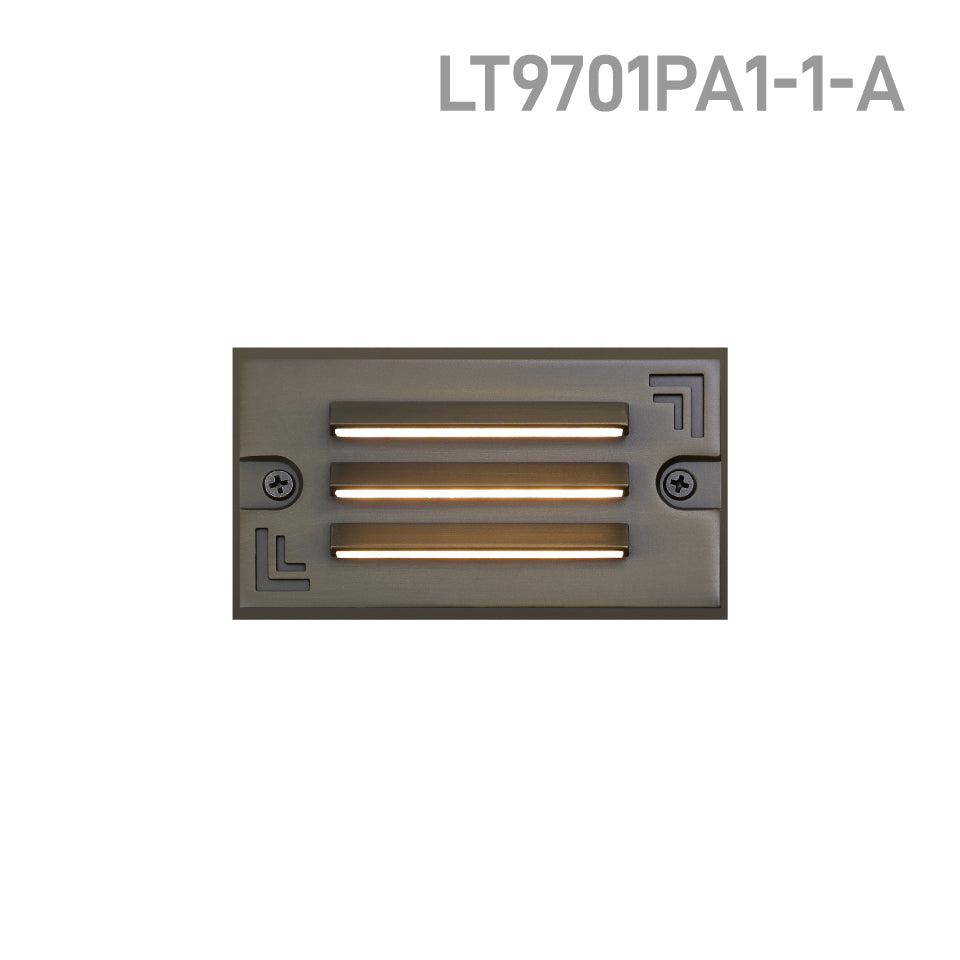 LT9701PA Die Cast Brass Grating RGB CCT Tunable Smart Step Light