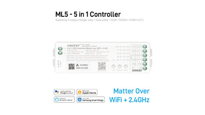 ML5, 5 in 1 Controller (Matter Over WiFi+2.4GHz) Max 15A