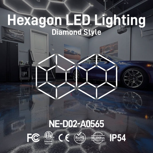 Hexagon LED Lighting Diamond Style NE-D02-A0565, 245W, 6500K