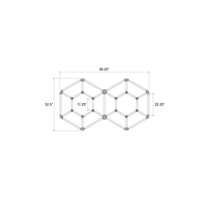 Hexagon LED Lighting Diamond Style NE-D02-A0565, 245W, 6500K