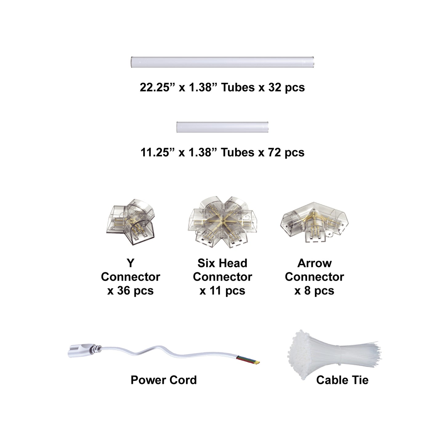 Hexagon LED Lighting Diamond Style NE-D06-A0565, 725W, 6500K